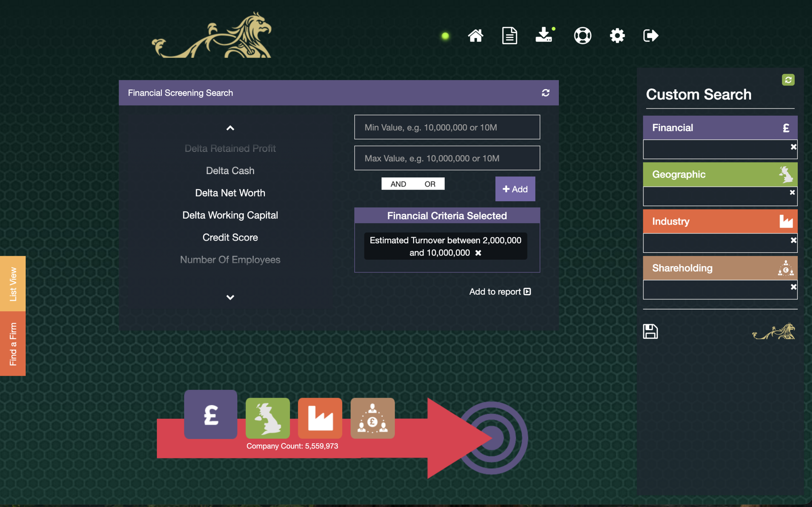 UK Financial Analysis platform with financial screening options